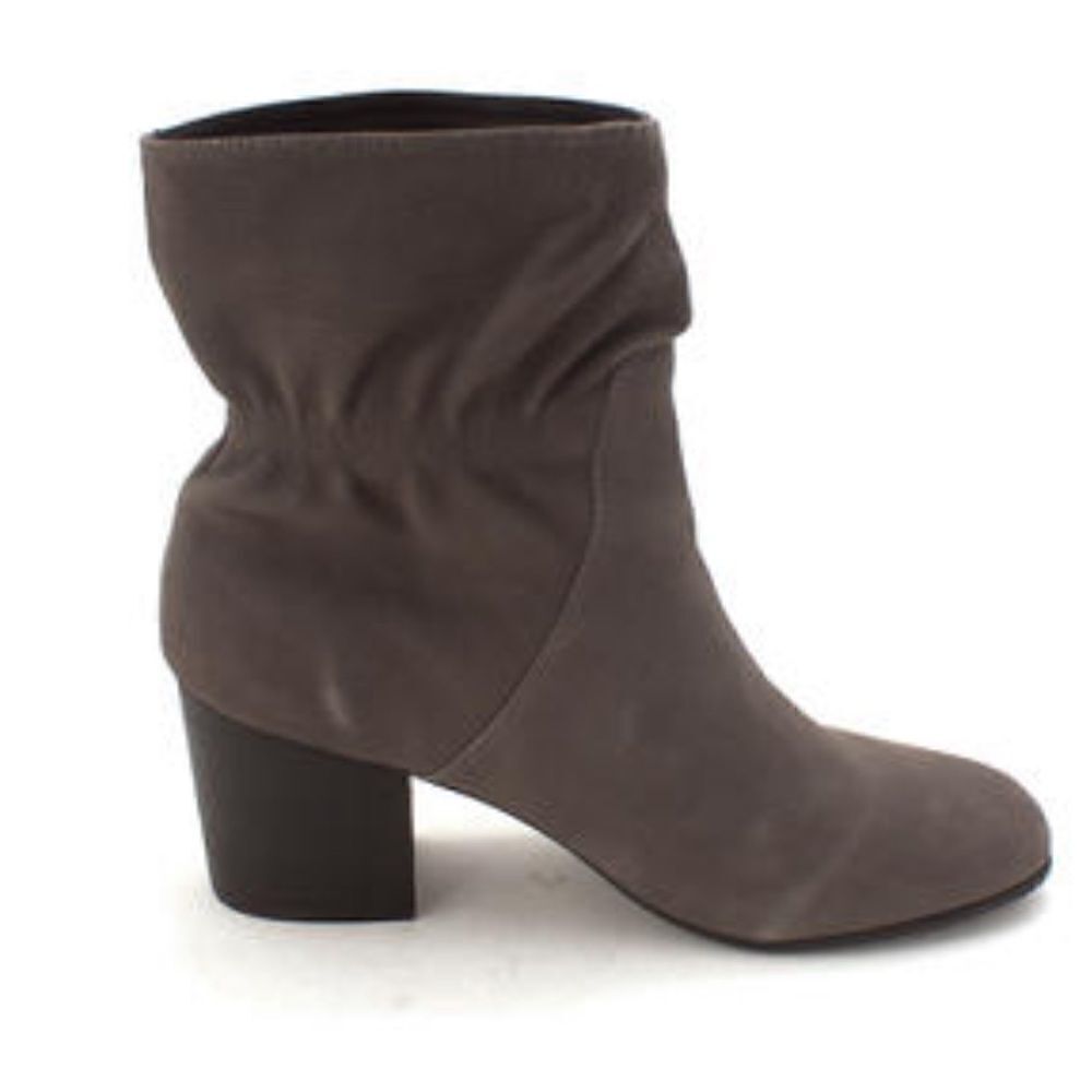 NWT Adam Tucker saige8 Leather Mid-Calf Boots Gray 9.5